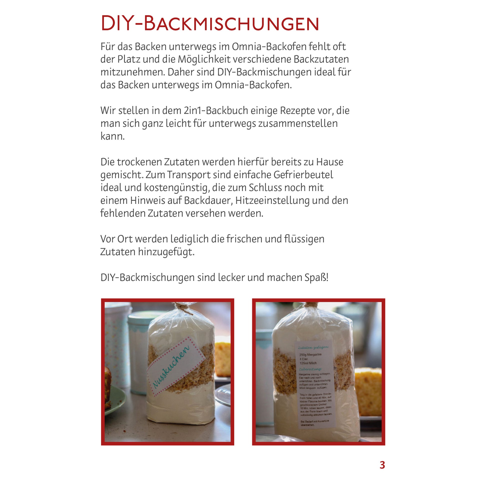 Omnia Kochbuch 2in1 | 4Reifen1Klo | DIY Backmischungen
